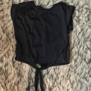 Black cropped top